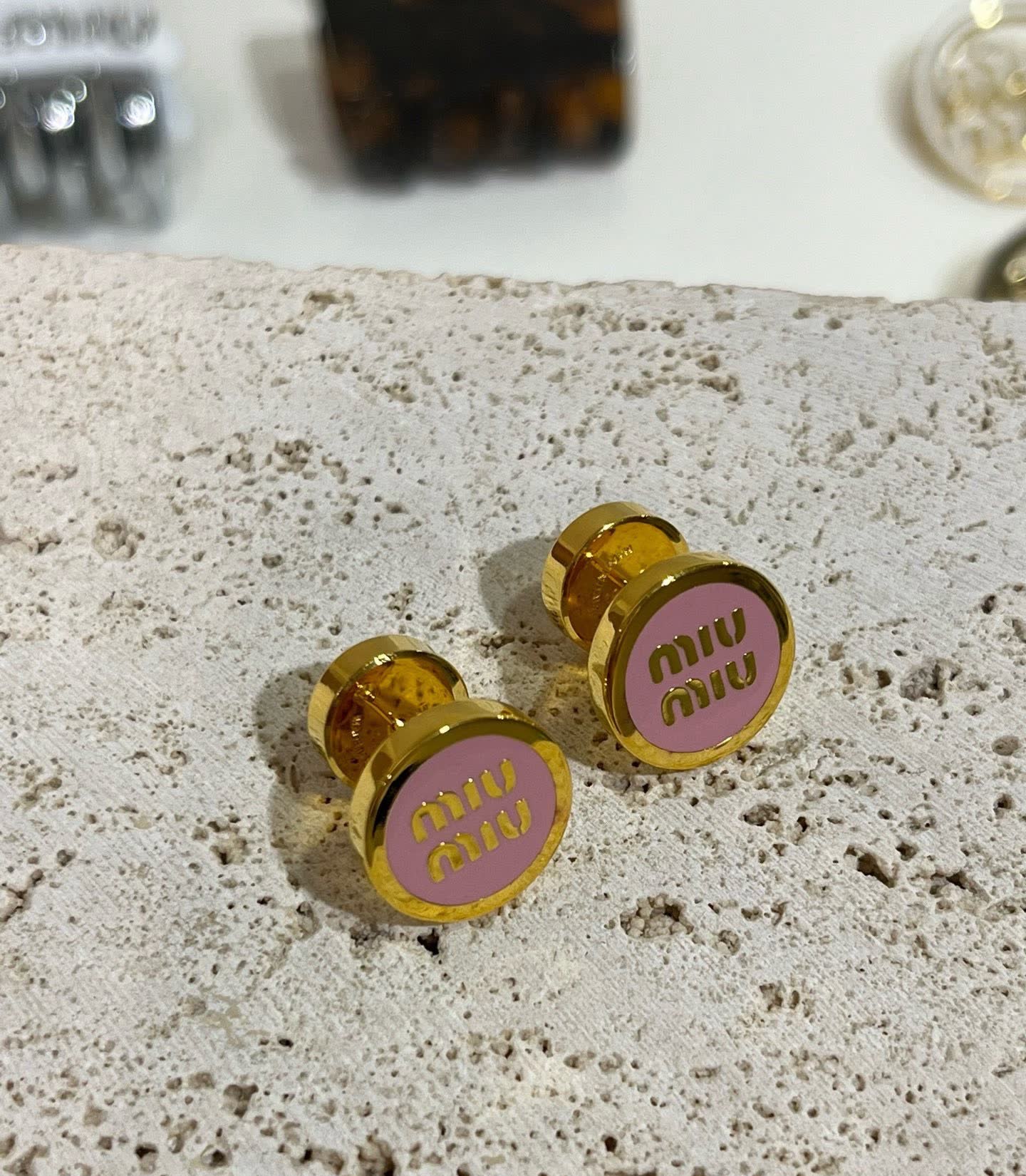 Miu Miu Logo Earrings